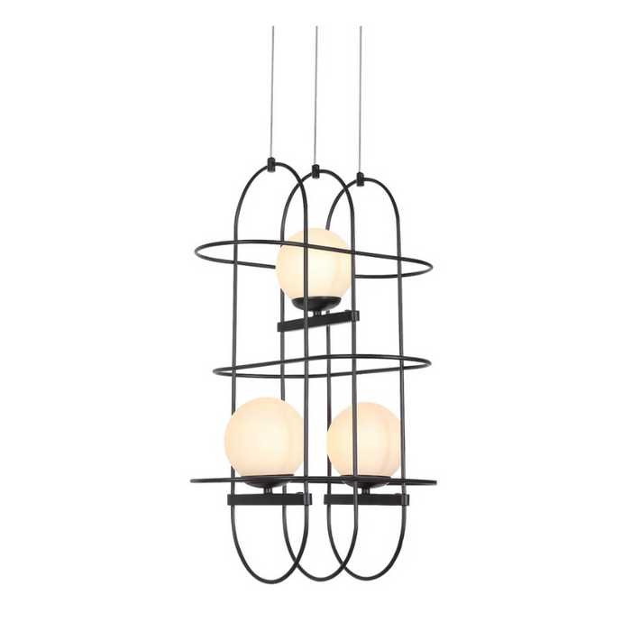 VONN VAC3273 Artisan Lyra 3-lt 16" Integrated LED Chandelier - Black