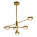 VONN VAC333RD6 Artisan Milano 6-lt 40" Integrated LED Chandelier - Antique Brass