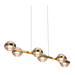 VONN VAC3LN336 Artisan Milano 6-lt 39" LED Linear Chandelier - Antique Brass