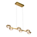 VONN VAC3LN336 Artisan Milano 6-lt 39" LED Linear Chandelier - Antique Brass