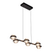 VONN VAC3LN336 Artisan Milano 6-lt 39" LED Linear Chandelier - Black