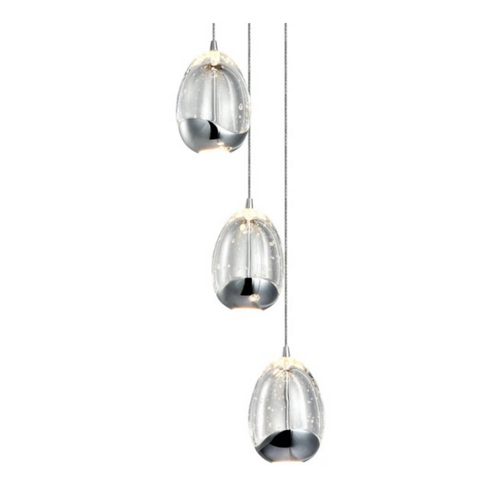 VONN VAP2203 Artisan Venezia 3-lt 8" Integrated LED Pendant - Polished Chrome