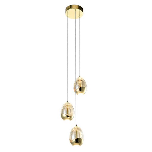 VONN VAP2203 Artisan Venezia 3-lt 8" Integrated LED Pendant - Gold