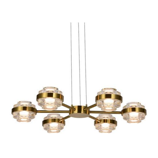 VONN VAP2336 Artisan Milano 6-lt 26" LED Chandelier - Antique Brass