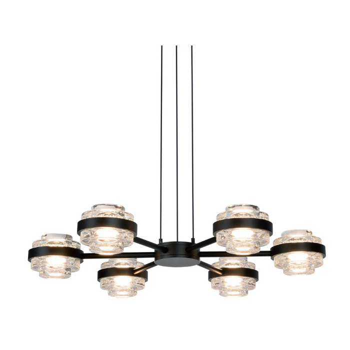 VONN VAP2336 Artisan Milano 6-lt 26" LED Chandelier - Black