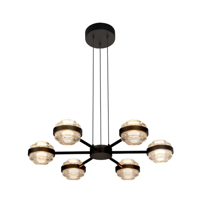 VONN VAP2336 Artisan Milano 6-lt 26" LED Chandelier - Black