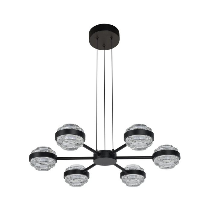 VONN VAP2336 Artisan Milano 6-lt 26" LED Chandelier - Black