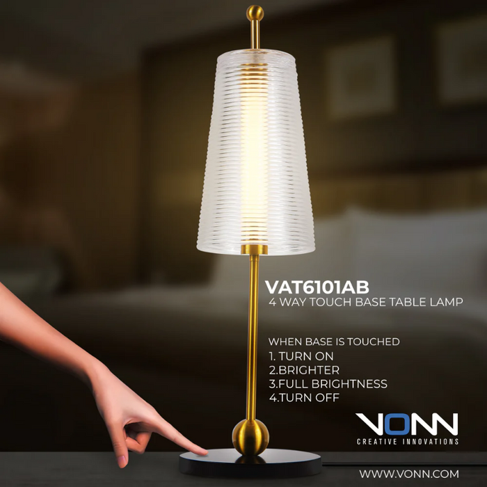 VONN VAT6101 Artisan Toscana 1-lt 20" Tall Integrated LED Table Lamp