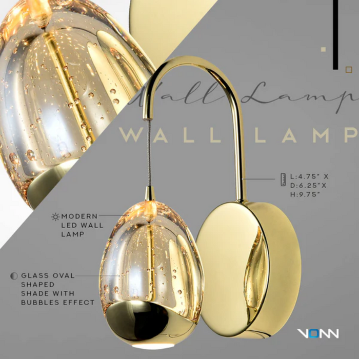 VONN VAW1201 Artisan Venezia 1-lt 10" Tall Integrated LED Wall Sconce