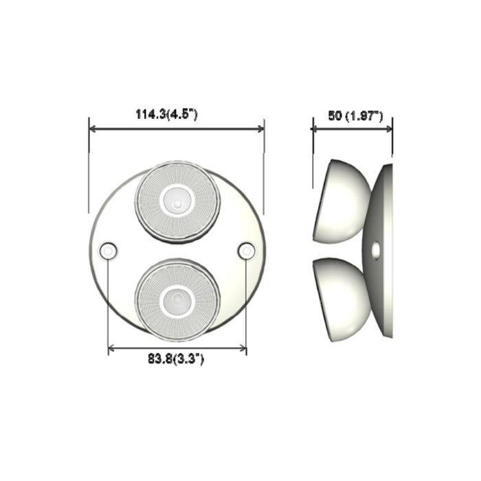 Chloride VLL2R Value+ Round LED Dual Remote Head