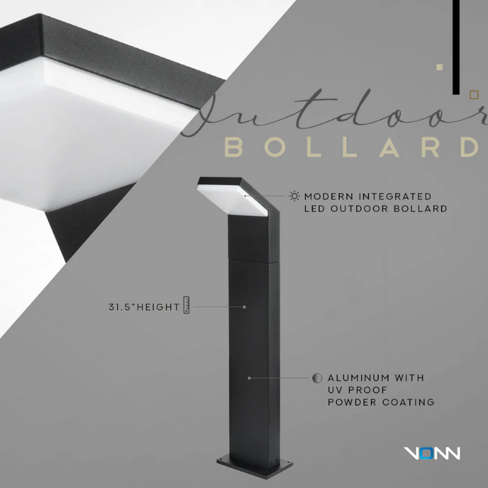 VONN VOB192208 Modern 32" Integrated LED Bollard Light