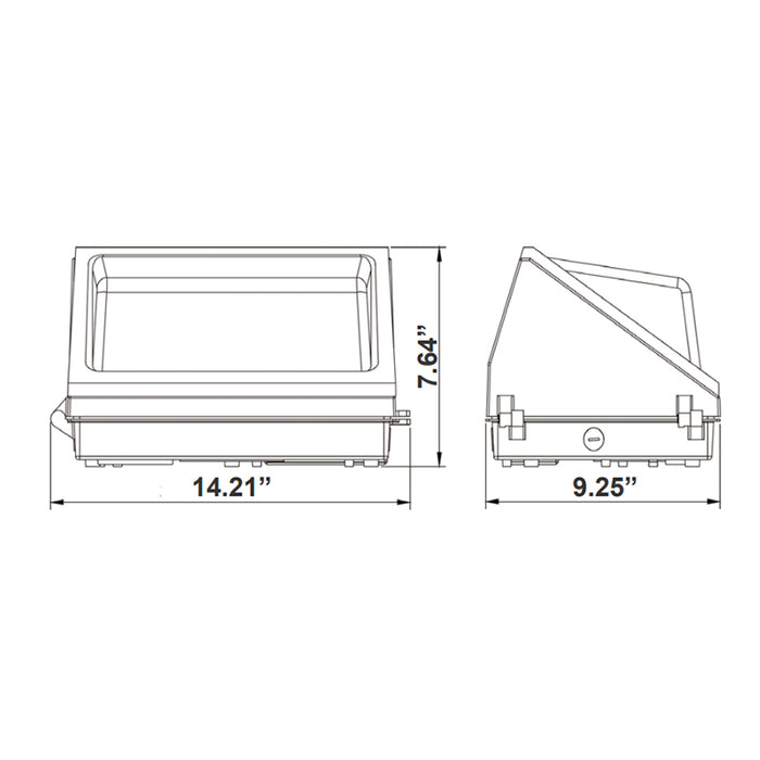 Westgate WMXMAX 50W/60W/80W LED Wall Pack Full Control of Beam Angle, 3CCT & Lumen Selectable