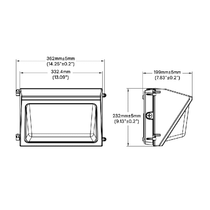 Keene WP60 28W/40W/60W LED Wall Pack, 3CCT Selectable