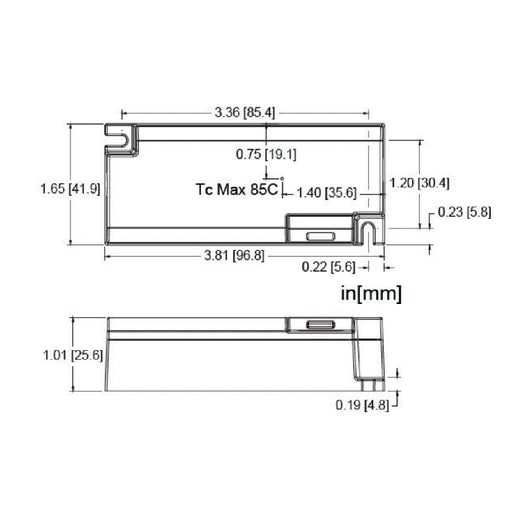 Hatch XTC16 16W Key Programmable Constant Current LED Driver, Side Lead, Phase Dimming