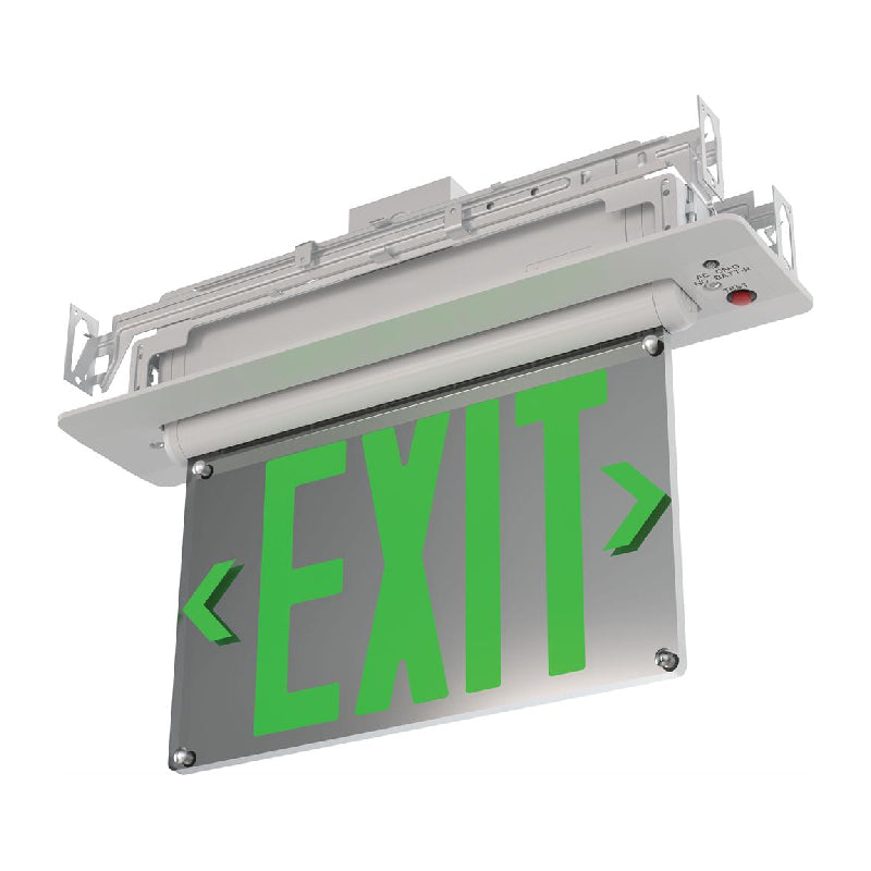 Lithonia BE W U Basics Edge-lit Exit Sign, Universal Mount