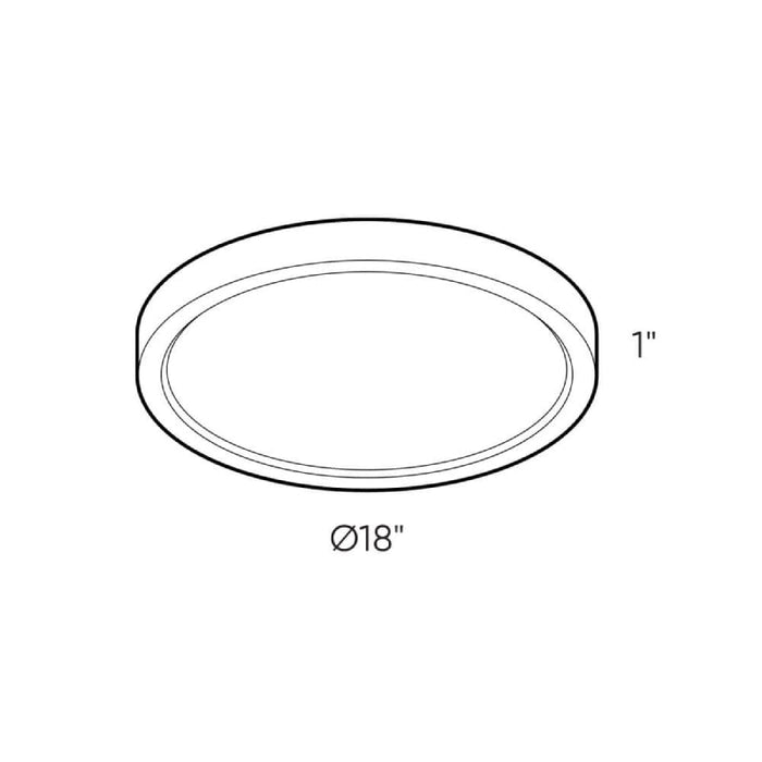 Dals CFLEDR18-CC Delta 1-lt 18" LED Flush Mount