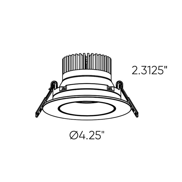 Dals DCP-GBR35 Revolve Pro 3.5" Smart Regressed Gimbal Downlight, RGB+CCT