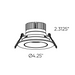 Dals DCP-GBR35 Revolve Pro 3.5" Smart Regressed Gimbal Downlight, RGB+CCT