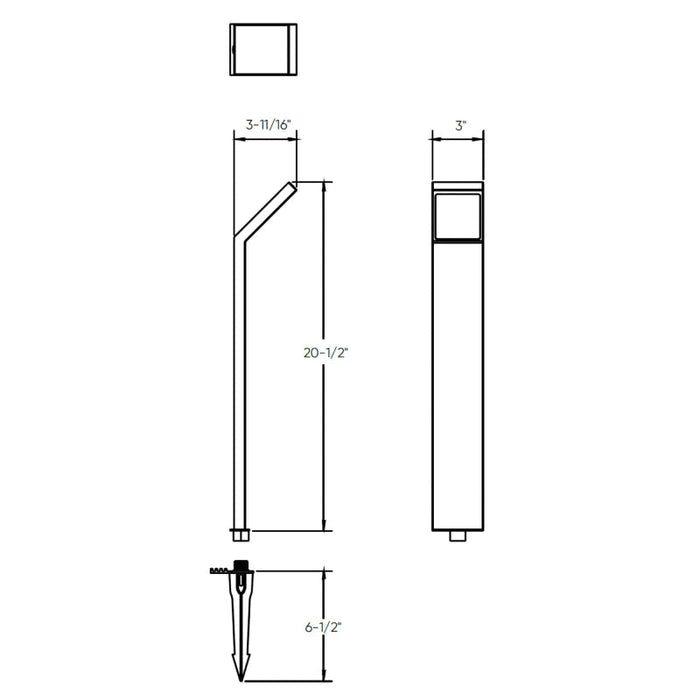 Dals DCP-45HP20 Acute 20" Tall LED Path Light