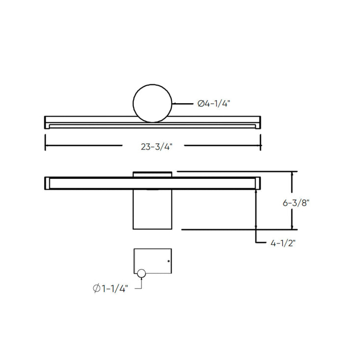 Dals VCC24-CC Balance 1-lt 24" LED Two-Tone Vanity Light