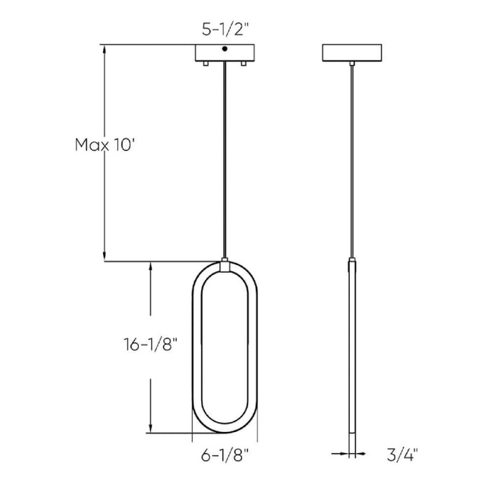 Dals FPD-CC Atom 1-lt 6" LED Pendant