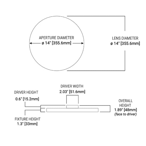 Halo SMX14 14" Round Surface Mount LED Downlight, 5CCT Selectable & Dim to Warm, 120V