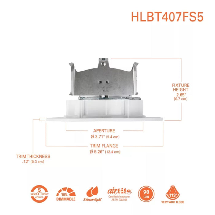 Halo HLBT 4" Slim LED Trim, 5CCT Selectable