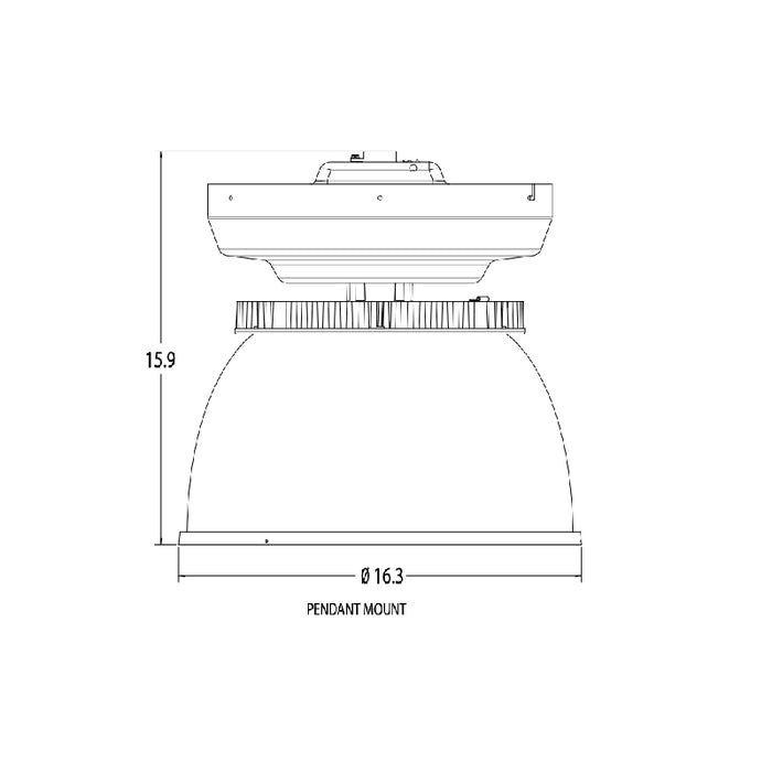 Lithonia JCBL LED High Bay, Diffuse Aluminum Reflector, 18000lm