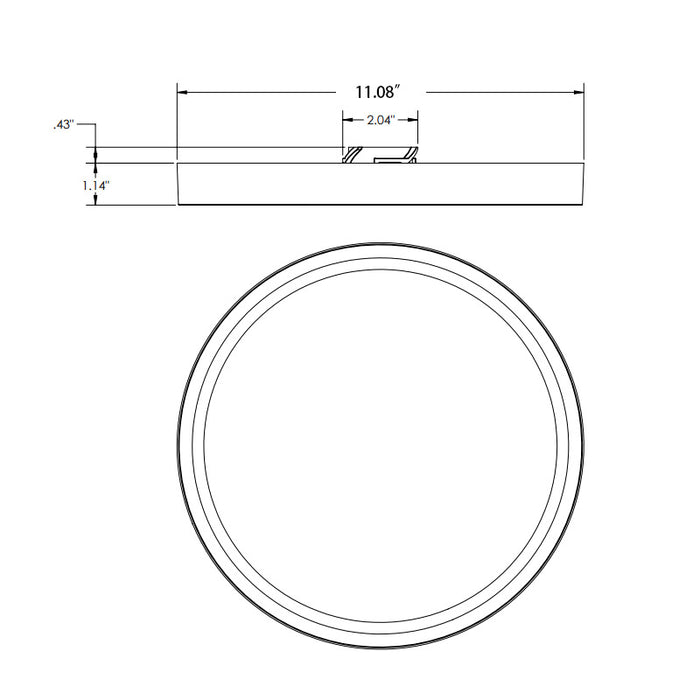 Juno JSF SlimForm 11" LED Round Surface Mount Downlight, Selectable CCT