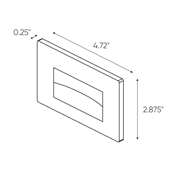 Dals LEDSTEP005D-CC Camber 5" LED Recessed Horizontal Step Light, 5CCT