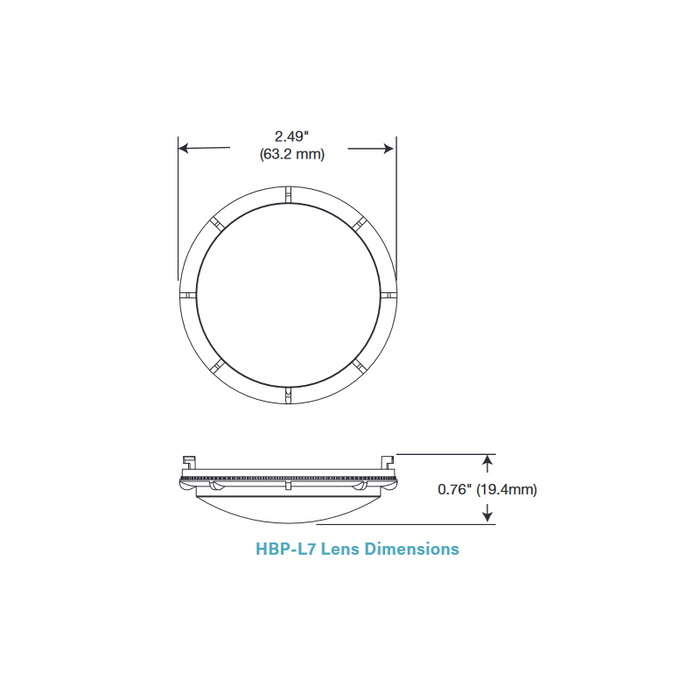 Wattstopper HBP-L7 High/Low Bay Lens for HBP-11x Series, 8 ft-40 ft Mounting Height