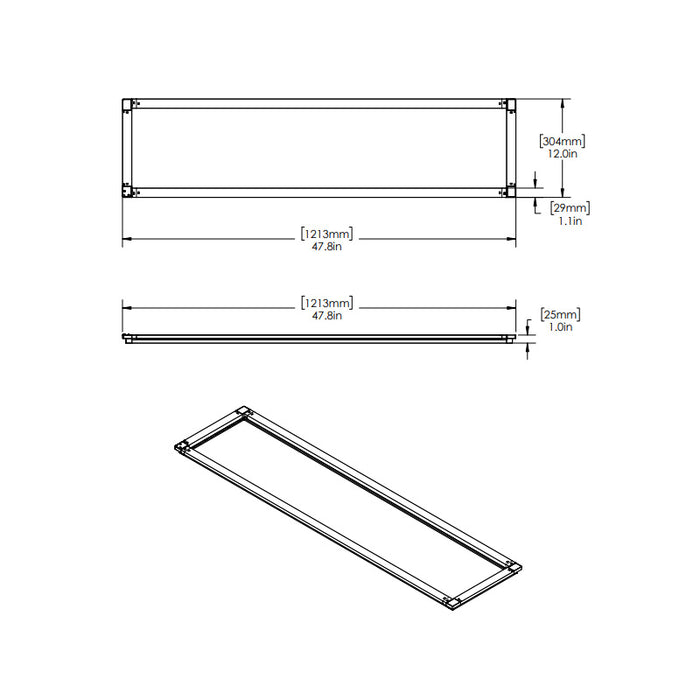 Lithonia Frame 1X4 LED Flat Panel, Switchable Lumen & CCT