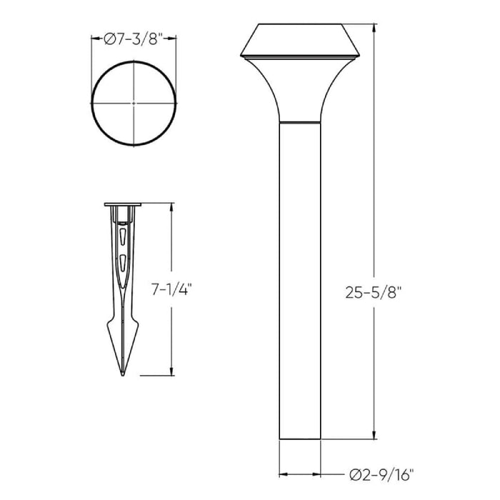 Dals LPL26-CC Beacon 26" Tall LED Path Light, 5CCT Selectable