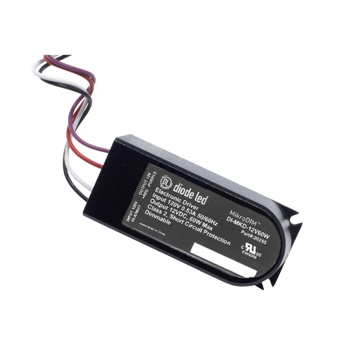 Diode LED MikroDIM 12V 60W Electronic Dimmable Driver with Junction Box