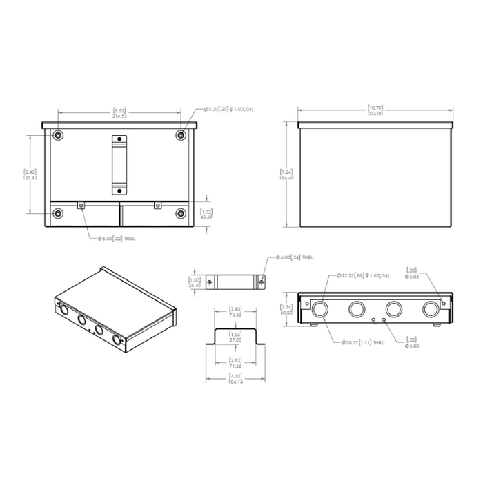 Diode LED OMNIDRIVE 12V 20W Electronic Dimmable Driver with NEMA3R Junction Box