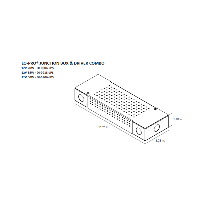 Diode LED 12V LED Constant Voltage Driver and Junction Box Combo