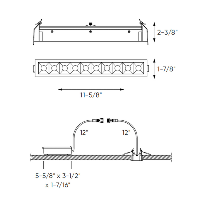 Dals MSL10-CC 12" Pinpoint Multi-Spot Recessed Downlight, 5CCT Selectable