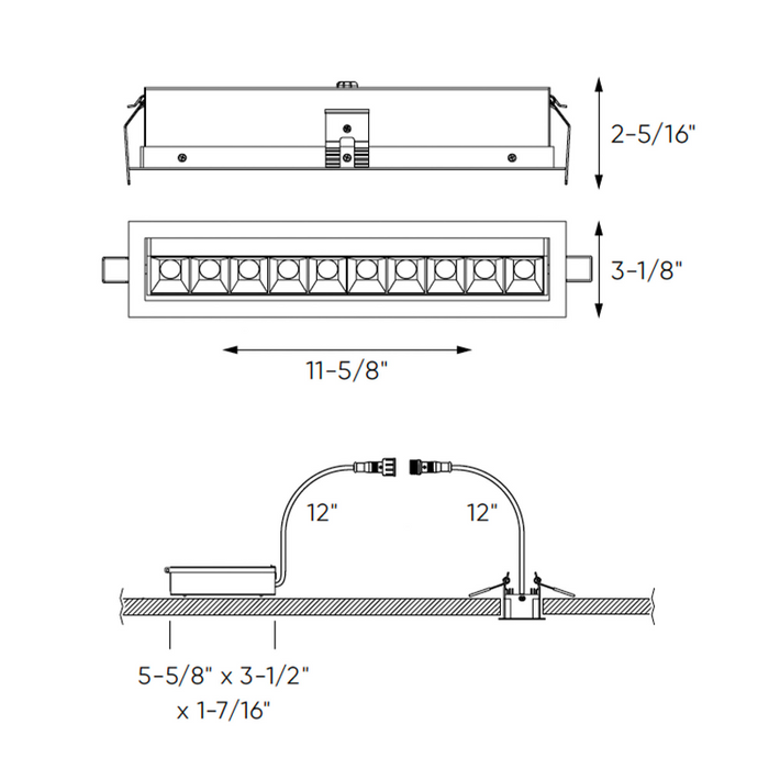 Dals MSL10G-CC 12" Pinpoint Multi-Spot Directional Recessed Downlight, 5CCT Selectable