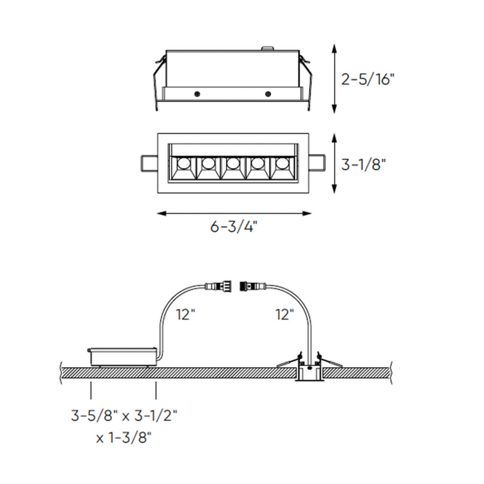 Dals MSL5G-CC 7" Pinpoint Multi-Spot Directional Recessed Downlight, 5CCT Selectable