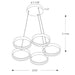 Dals PDR5-3K Cassio 5-lt 25" LED Pendant