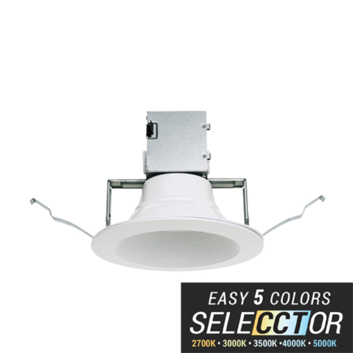 Elite RJL437 4" LED Recessed Remodel Baffle Downlight, 5CCT Selectable