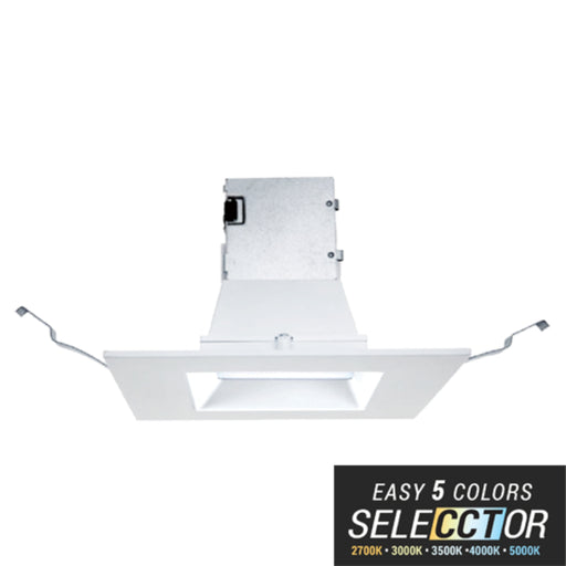 Elite RJL485 4" LED Square Recessed Remodel Downlight, 5CCT Selectable