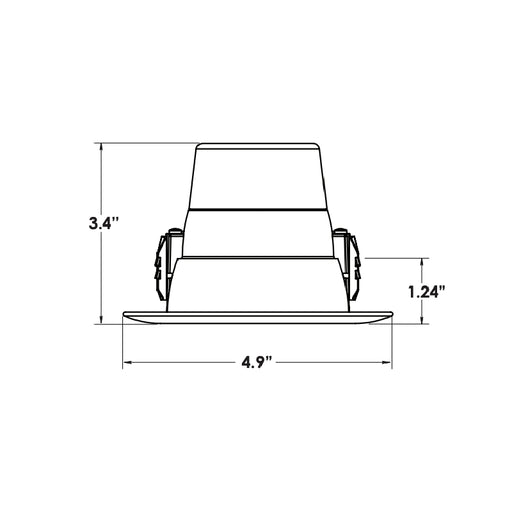 Elite RL435 4" LED Retrofit Die-Cast Aluminum Lensed Baffle, Warm Dim