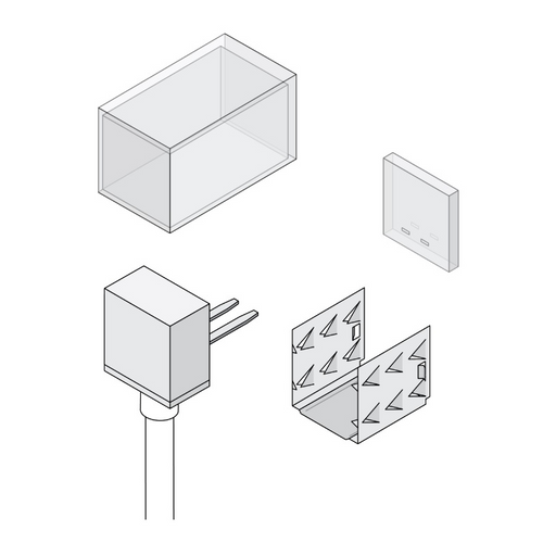 Diode LED Linaire Flex Top Bend Field Connector, Bottom