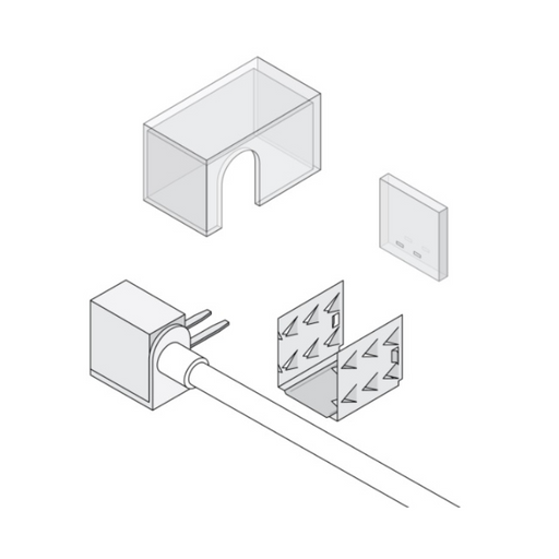 Diode LED Linaire Flex Top Bend Field Connector, Side