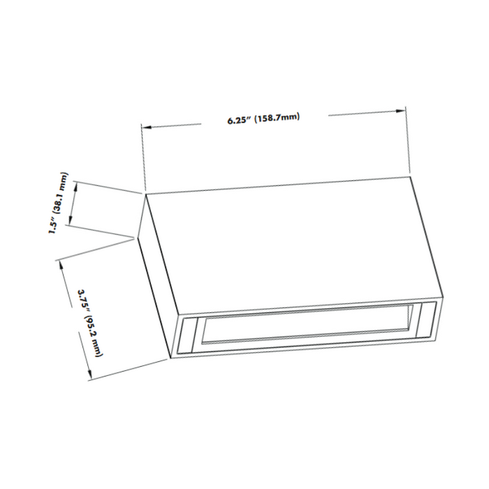 VONN VMCL000605E012 6" SLICE Fixed Surface Mounted Wall Washer