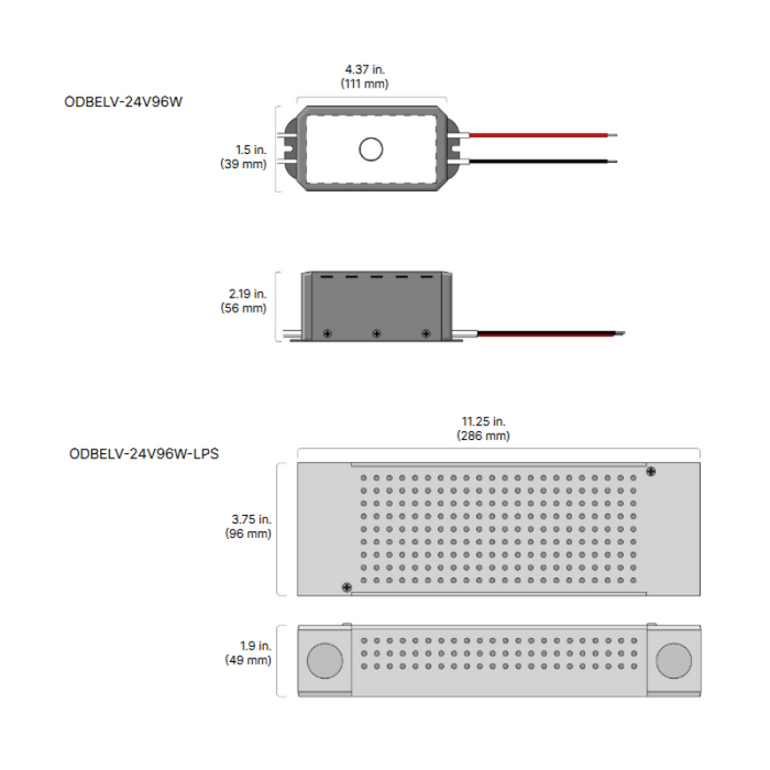 Diode LED OMNIDRIVE Basics 24V 96W ELV Electronic Dimmable Driver with Junction Box