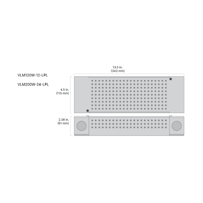 Diode LED VLM Series 24V 200W Constant Voltage LED Double Driver with Junction Box