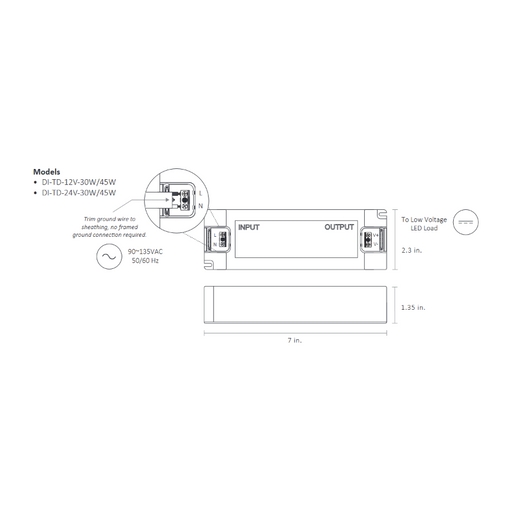 Diode LED OMNIDRIVE 12V 30W Electronic Dimmable Driver