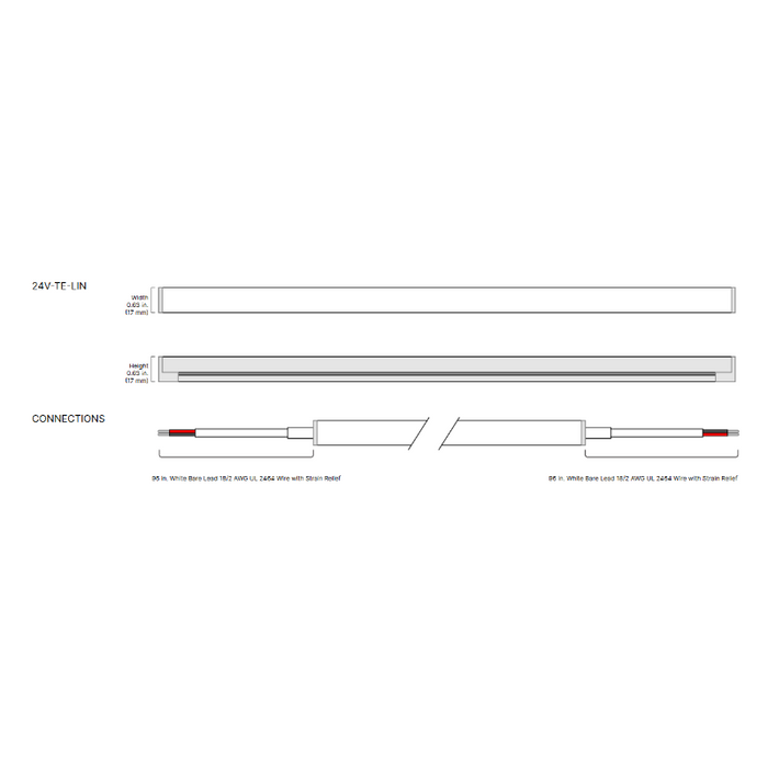 Diode LED Linaire Flex 24V 2.6W/Ft, 32.8Ft LED Linear Light, Top Bend